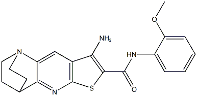 5-amino-N-(2-methoxyphenyl)-7-thia-1,9-diazatetracyclo[9.2.2.0~2,10~.0~4,8~]pentadeca-2(10),3,5,8-tetraene-6-carboxamide|