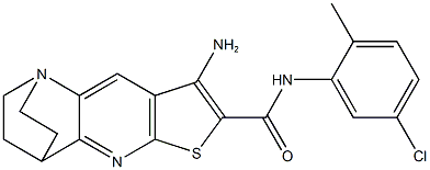 5-amino-N-(5-chloro-2-methylphenyl)-7-thia-1,9-diazatetracyclo[9.2.2.0~2,10~.0~4,8~]pentadeca-2(10),3,5,8-tetraene-6-carboxamide|