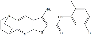 5-amino-N-(5-chloro-2-methylphenyl)-7-thia-1,9-diazatetracyclo[9.2.2.0~2,10~.0~4,8~]pentadeca-2(10),3,5,8-tetraene-6-carboxamide Struktur