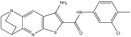 5-amino-N-(3-chloro-4-methylphenyl)-7-thia-1,9-diazatetracyclo[9.2.2.0~2,10~.0~4,8~]pentadeca-2(10),3,5,8-tetraene-6-carboxamide Structure