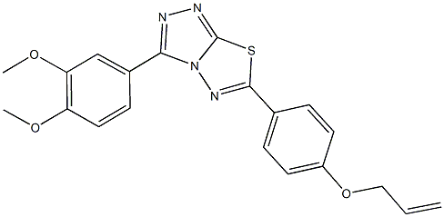 6-[4-(allyloxy)phenyl]-3-(3,4-dimethoxyphenyl)[1,2,4]triazolo[3,4-b][1,3,4]thiadiazole,923553-18-8,结构式