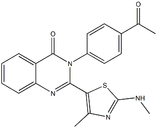 3-(4-acetylphenyl)-2-[4-methyl-2-(methylamino)-1,3-thiazol-5-yl]-4(3H)-quinazolinone|