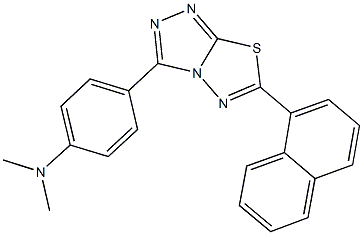 N,N-dimethyl-N-{4-[6-(1-naphthyl)[1,2,4]triazolo[3,4-b][1,3,4]thiadiazol-3-yl]phenyl}amine Struktur