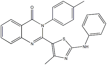 2-(2-anilino-4-methyl-1,3-thiazol-5-yl)-3-(4-methylphenyl)-4(3H)-quinazolinone Structure