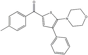 (4-methylphenyl)[5-(4-morpholinyl)-4-phenyl-2-thienyl]methanone Structure