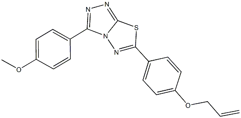 6-[4-(allyloxy)phenyl]-3-(4-methoxyphenyl)[1,2,4]triazolo[3,4-b][1,3,4]thiadiazole 化学構造式