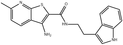 3-amino-N-[2-(1H-indol-3-yl)ethyl]-6-methylthieno[2,3-b]pyridine-2-carboxamide,923553-66-6,结构式