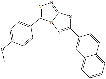 methyl 4-[6-(2-naphthyl)[1,2,4]triazolo[3,4-b][1,3,4]thiadiazol-3-yl]phenyl ether 结构式