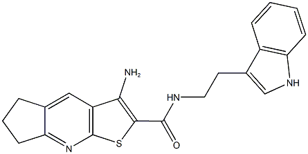 923553-78-0 3-amino-N-[2-(1H-indol-3-yl)ethyl]-6,7-dihydro-5H-cyclopenta[b]thieno[3,2-e]pyridine-2-carboxamide