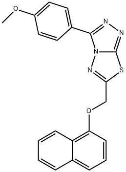 3-(4-methoxyphenyl)-6-[(1-naphthyloxy)methyl][1,2,4]triazolo[3,4-b][1,3,4]thiadiazole,923553-80-4,结构式