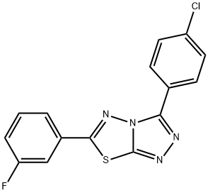 923553-85-9 3-(4-chlorophenyl)-6-(3-fluorophenyl)[1,2,4]triazolo[3,4-b][1,3,4]thiadiazole