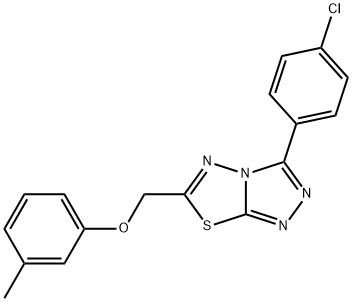 [3-(4-chlorophenyl)[1,2,4]triazolo[3,4-b][1,3,4]thiadiazol-6-yl]methyl 3-methylphenyl ether|