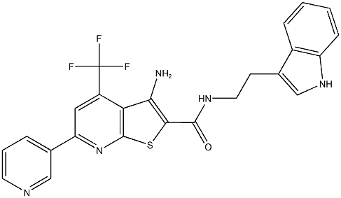 3-amino-N-[2-(1H-indol-3-yl)ethyl]-6-(3-pyridinyl)-4-(trifluoromethyl)thieno[2,3-b]pyridine-2-carboxamide|