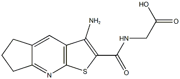 {[(3-amino-6,7-dihydro-5H-cyclopenta[b]thieno[3,2-e]pyridin-2-yl)carbonyl]amino}acetic acid Structure