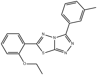 ethyl 2-[3-(3-methylphenyl)[1,2,4]triazolo[3,4-b][1,3,4]thiadiazol-6-yl]phenyl ether,923554-00-1,结构式