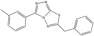 6-benzyl-3-(3-methylphenyl)[1,2,4]triazolo[3,4-b][1,3,4]thiadiazole 结构式