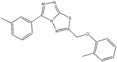 923554-04-5 6-[(2-methylphenoxy)methyl]-3-(3-methylphenyl)[1,2,4]triazolo[3,4-b][1,3,4]thiadiazole