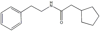 2-cyclopentyl-N-(2-phenylethyl)acetamide Struktur