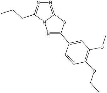 6-(4-ethoxy-3-methoxyphenyl)-3-propyl[1,2,4]triazolo[3,4-b][1,3,4]thiadiazole Structure