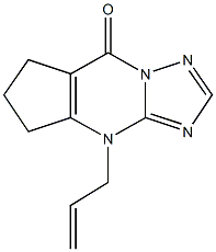 4-allyl-4,5,6,7-tetrahydro-8H-cyclopenta[d][1,2,4]triazolo[1,5-a]pyrimidin-8-one 化学構造式