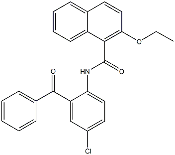 N-(2-benzoyl-4-chlorophenyl)-2-ethoxy-1-naphthamide,923554-63-6,结构式