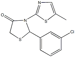 923554-69-2 2-(3-chlorophenyl)-3-(5-methyl-1,3-thiazol-2-yl)-1,3-thiazolidin-4-one