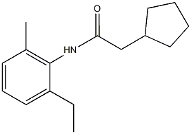 2-cyclopentyl-N-(2-ethyl-6-methylphenyl)acetamide,923554-72-7,结构式