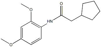 2-cyclopentyl-N-(2,4-dimethoxyphenyl)acetamide 结构式