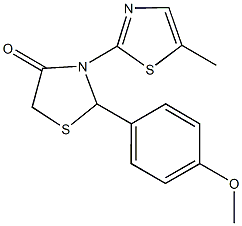 2-(4-methoxyphenyl)-3-(5-methyl-1,3-thiazol-2-yl)-1,3-thiazolidin-4-one Structure
