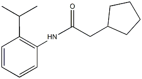 2-cyclopentyl-N-(2-isopropylphenyl)acetamide,923554-82-9,结构式