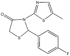 2-(4-fluorophenyl)-3-(5-methyl-1,3-thiazol-2-yl)-1,3-thiazolidin-4-one Struktur