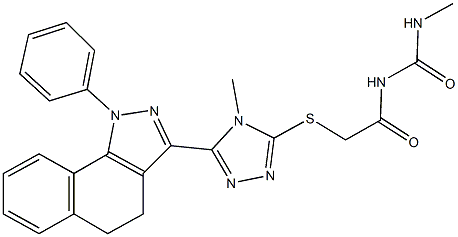 N-methyl-N'-({[4-methyl-5-(1-phenyl-4,5-dihydro-1H-benzo[g]indazol-3-yl)-4H-1,2,4-triazol-3-yl]sulfanyl}acetyl)urea Structure