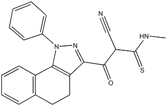 2-cyano-N-methyl-3-oxo-3-(1-phenyl-4,5-dihydro-1H-benzo[g]indazol-3-yl)propanethioamide Structure