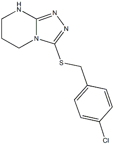 3-[(4-chlorobenzyl)sulfanyl]-5,6,7,8-tetrahydro[1,2,4]triazolo[4,3-a]pyrimidine,923555-24-2,结构式