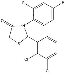 2-(2,3-dichlorophenyl)-3-(2,4-difluorophenyl)-1,3-thiazolidin-4-one Structure