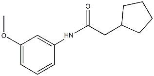 2-cyclopentyl-N-(3-methoxyphenyl)acetamide 化学構造式