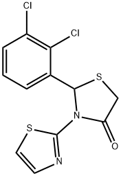 2-(2,3-dichlorophenyl)-3-(1,3-thiazol-2-yl)-1,3-thiazolidin-4-one Struktur