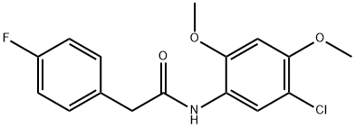 N-(5-chloro-2,4-dimethoxyphenyl)-2-(4-fluorophenyl)acetamide,923555-42-4,结构式