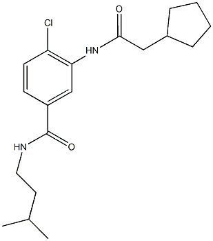 4-chloro-3-[(cyclopentylacetyl)amino]-N-isopentylbenzamide|