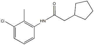 N-(3-chloro-2-methylphenyl)-2-cyclopentylacetamide Structure