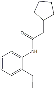 2-cyclopentyl-N-(2-ethylphenyl)acetamide 化学構造式