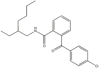 2-(4-chlorobenzoyl)-N-(2-ethylhexyl)benzamide 结构式