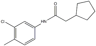 N-(3-chloro-4-methylphenyl)-2-cyclopentylacetamide Struktur