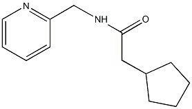 2-cyclopentyl-N-(2-pyridinylmethyl)acetamide,923555-97-9,结构式