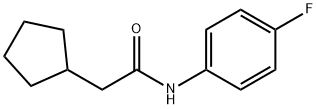 2-cyclopentyl-N-(4-fluorophenyl)acetamide 化学構造式