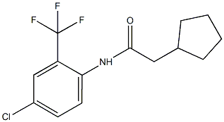 N-[4-chloro-2-(trifluoromethyl)phenyl]-2-cyclopentylacetamide,923556-06-3,结构式