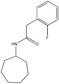 N-cycloheptyl-2-(2-fluorophenyl)acetamide,923556-20-1,结构式