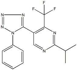 2-isopropyl-5-(1-phenyl-1H-tetraazol-5-yl)-4-(trifluoromethyl)pyrimidine|