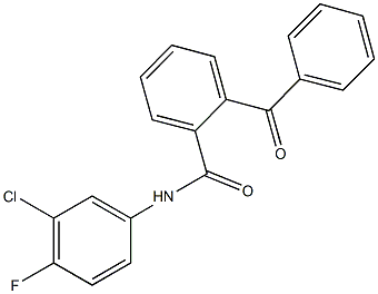 2-benzoyl-N-(3-chloro-4-fluorophenyl)benzamide Structure