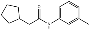 2-cyclopentyl-N-(3-methylphenyl)acetamide Structure